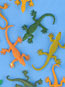 plastic lizards engraving