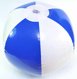 blue and white beach balls